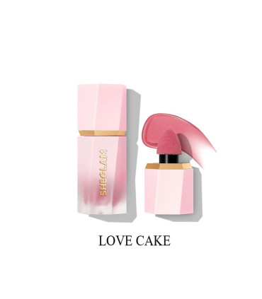 رژگونه مایع شیگلم لاو کیک Love Cake با براش کاربردی از نمای نزدیک