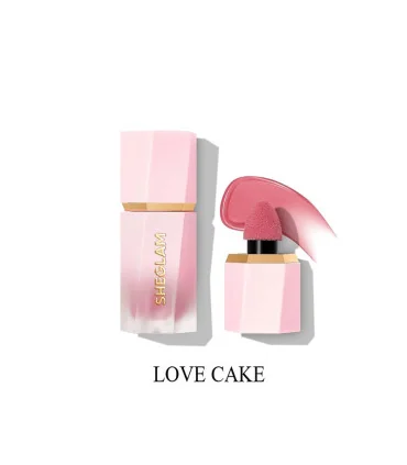 رژگونه مایع شیگلم لاو کیک Love Cake با براش کاربردی از نمای نزدیک