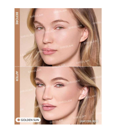 کانتور شیگلم گلدن سان روی گونه – قبل و بعد از استفاده