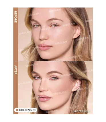 کانتور شیگلم گلدن سان روی گونه – قبل و بعد از استفاده