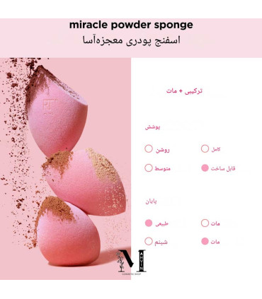 اطلاعات پک اسفنج آرایشی ریل تکنیک مدل Miracle Powder Sponge