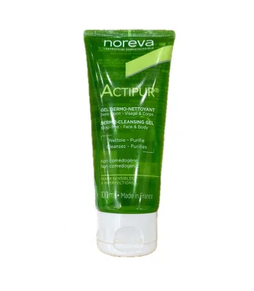 ژل شستشو نوروا Actipur مدل Purifying Dermo-Cleansing از نمای نزدیک و جلوی محصول