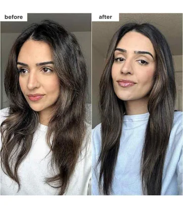 مقایسه موهای آسیب‌دیده قبل و بعد از استفاده ماسک موی ترمیم‌کننده بریوجیو Don’t Despair, Repair