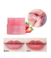 قبل و بعد از استفاده ماسک لب لانیژ توت فرنگی Laneige Lip Sleeping Mask before & after