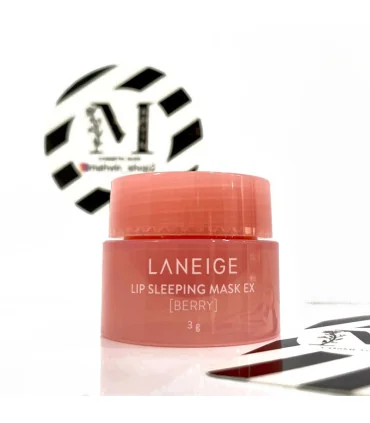 ماسک لب لانیژ توت فرنگی 3 گرمی از نمای جلو از مهوین شاپ Laneige Lip Sleeping Mask 3g front mahvinshop