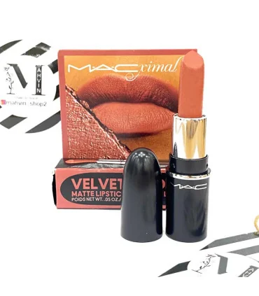 رژلب مک ولوت تدی اصل، نمای جلو با جعبه لوکس M·A·Cximal - رژ لب مک Velvet Teddy