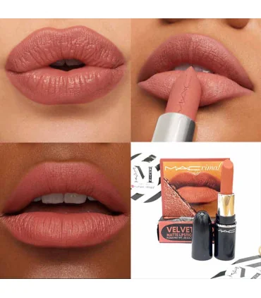 رنگ نود بژ رژلب مک ولوت تدی روی لب مدلها با رنگ پوست متفاوت - رژ لب مک Velvet Teddy