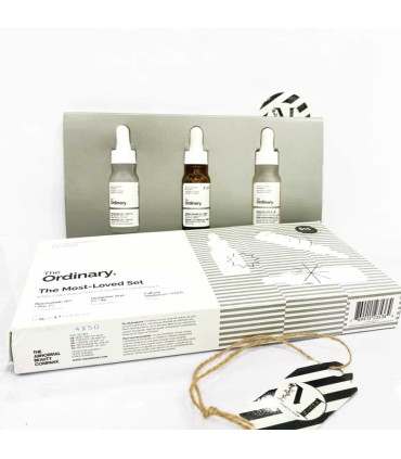 محتویات داخل پک ست محبوب‌ترین‌های اوردینری ، شامل ۳ عدد سرم پرفروش (نیاسینامید + آبرسان + کافئین)