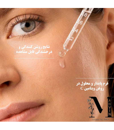 استفاده سرم ویتامین سی مدیک 8 مدل C-Tetra رو ی صورت مدل