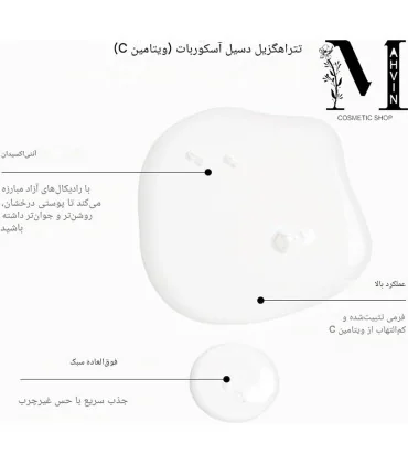 فرمولاسيون پايدار تترا هگزيل دسيل آسکوربات در سرم ویتامین سی مدیک 8 مدل C-Tetra