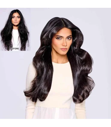 تفاوت مو قبل و بعد از استفاده اسپری ضد وز مو کالر واو - Color Wow Dream Coat Spray before after