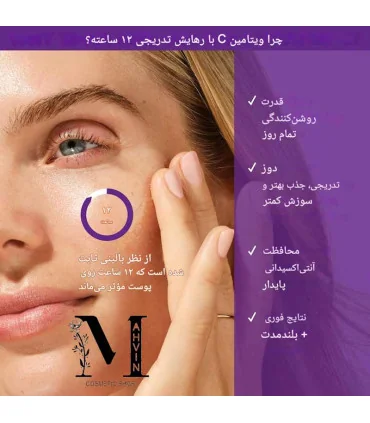 تأثیر ویتامین C با رهایش تدریجی در سرم روشن‌کننده تاچا برای افزایش شفافیت و کاهش لک پوست