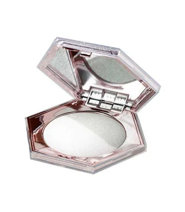 هایلایتر فنتی بیوتی دایموند بمب سایز فول نمای باز شده و بافت محصول - Fenty Beauty Diamond Bomb All-Over Diamond Veil