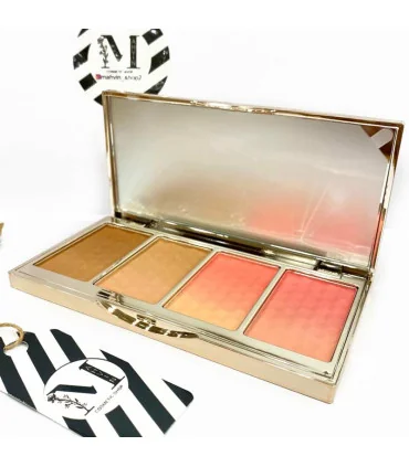 پالت پودر صورت آیکونیک لندن Get Cheeky Face Powder Palette با درب باز