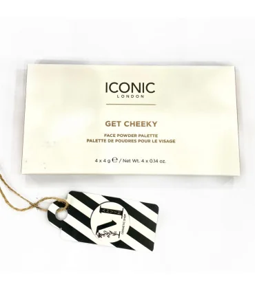 بالای جعبه پالت پودر صورت آیکونیک لندن Get Cheeky Face Powder Palette