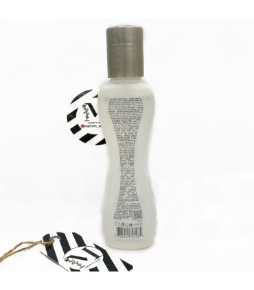 پشت بسته‌بندی سرم مو بایوسیلک سیلک تراپی و اطلاعات محصول - Biosilk Silk Therapy back