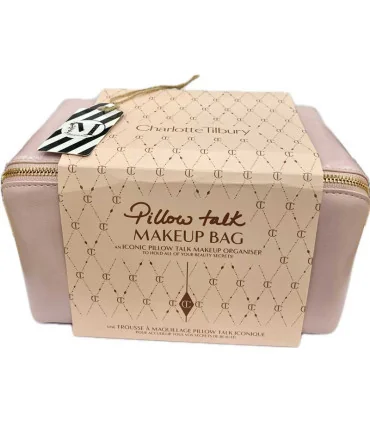 کیف میکاپ شارلوت تیلبری همراه کاور اصلی از نمای جلو - charlotte tilbury pillow talk makeup bag main cover front