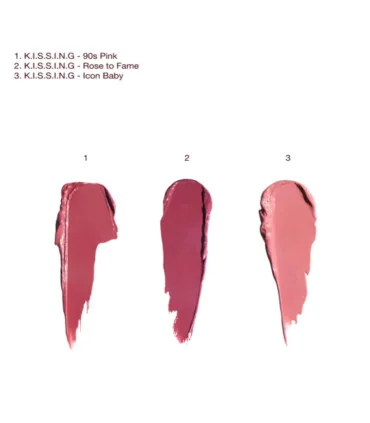 بافت پک لب هالیوودی شارلوت تیلبری charlotte tilbury iconic hollywood lip trio texture