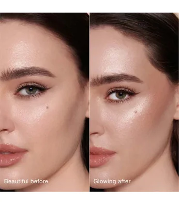 قبل و بعد از استفاده رژگونه مایع شارلوت تیلبری پیلوتاک |Charlotte Tilbury Pillow Talk Liquid Blush