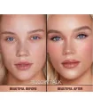 قبل و بعد از میکاپ با رژگونه مایع شارلوت تیلبری پیلوتاک|Charlotte Tilbury Pillow Talk Liquid Blush