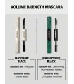 ریمل دو سر حجم دهنده و بلند کننده شیگلمAll-In-One Volume & Length Mascara-Washable Black Sheglam