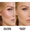 قبل و بعد از استفاده هایلایتر شارلوت تیلبری Hollywood Glow Glide مدل Pillow Talk Glow