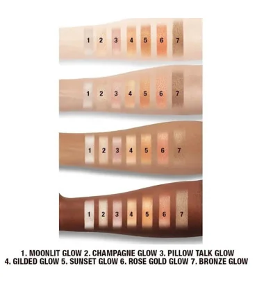 سوآچ هایلایتر شارلوت تیلبری Pillow Talk Glow روی دست