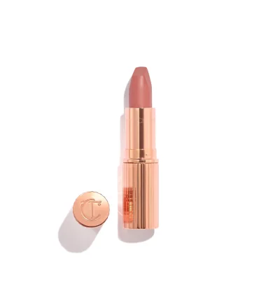 رژ لب شارلوت تیلبری پیلو تاک با درب باز از نمای جلو Charlotte Tilbury Pillow Talk open front