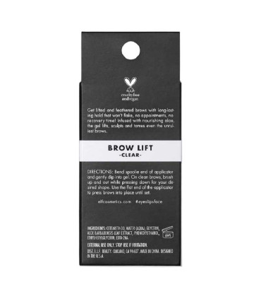 پشت بسته بندی زیبا ژل لیفت و فیکس ابرو الف   e.l.f Brow Lift Gel packing - ژل ابرو الف