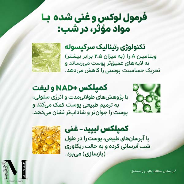 ترکیبات مهم کرم رتینال مورد