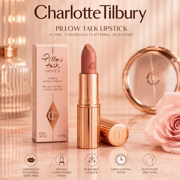 رژ لب شارلوت تیلبری پیلو تاک charlotte tilbury pillow talk